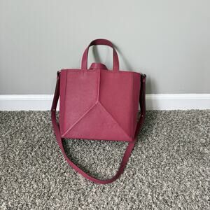 The Common Knowledge Bone Bag Shoulder Crossbody Strap Structured Plum Leather